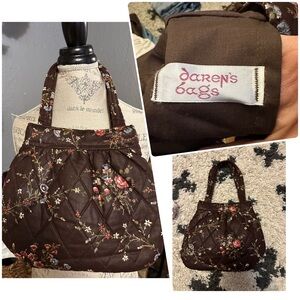 Daren’s Bags | Vintage Brown Floral Quilted Women's Bag